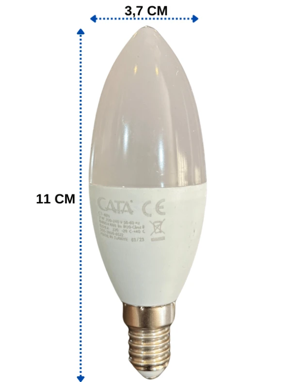 Cata CT-4079 7W 6400K (Beyaz Işık) E14 Duylu Led Buji Ampul (10 Adet) - 4