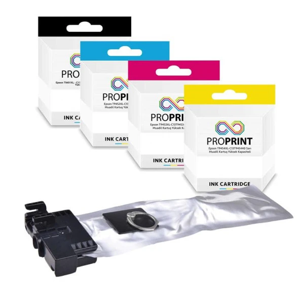 TKPrint Epson T9451XL-52XL-53XL-54XL Muadil Kartuş Seti CMYK- WF-C5710DWF