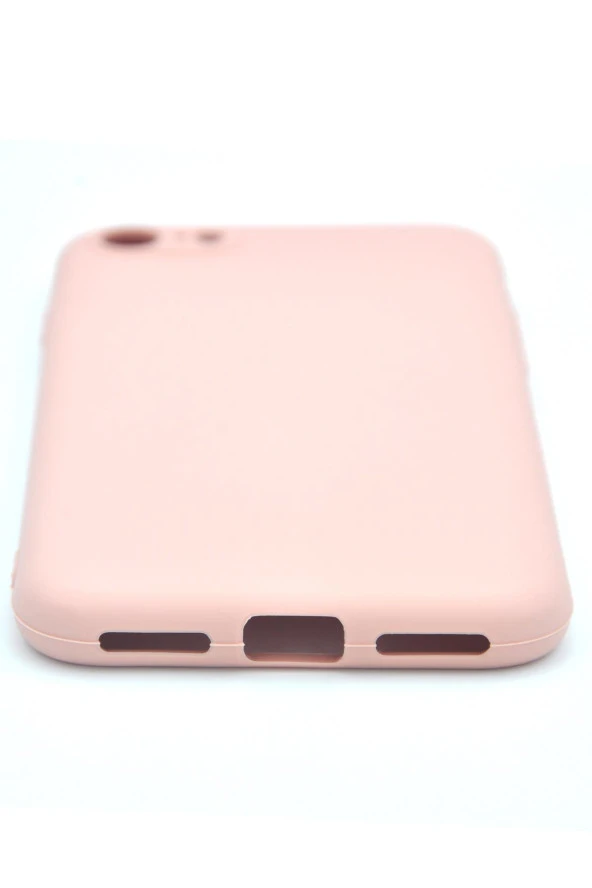 iPhone 7 / 8 Uyumlu Düz Renk Esnek Yumuşak Silikon Kılıf  Rubber Pembe - Resim 4