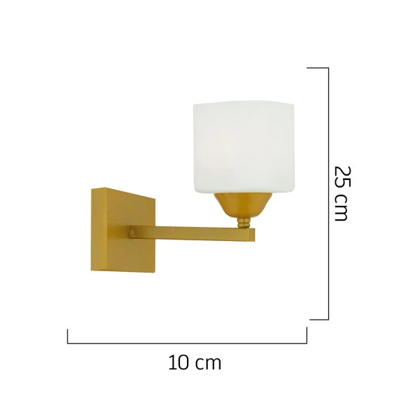 Apliqa Minel Gold Duvar Lambası Yatak Odası-Yatak Başı-Banyo İçin Modern Aplik