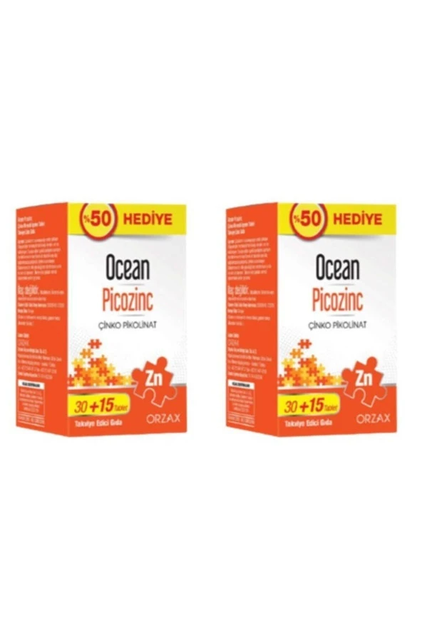 Ocean Picozinc 30 Tablet + 15 Tablet Hediye 2 Adet ürün görseli 1