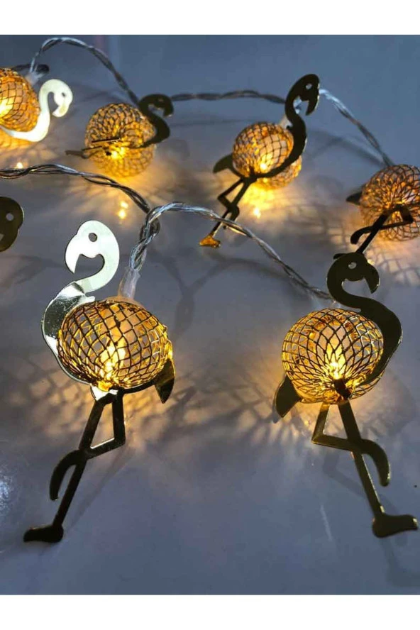 BY-LAMP Gold Flamingo Süsleme Işıkları - 2