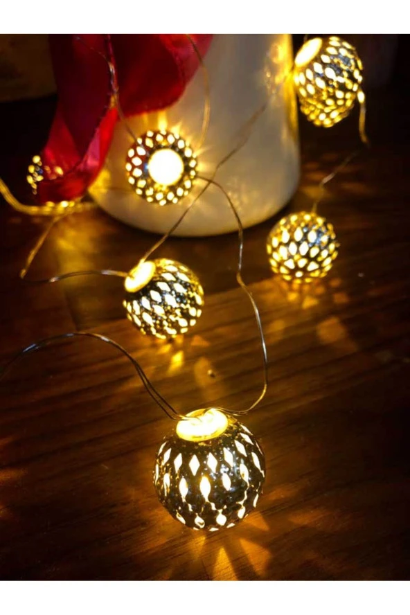 BY-LAMP Gümüş Top Led Işıkları - 2