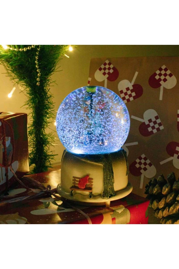 BY-LAMP Sevgiliye Romantik Hediye Işıklı ve Müzikli Kar Küresi - 2