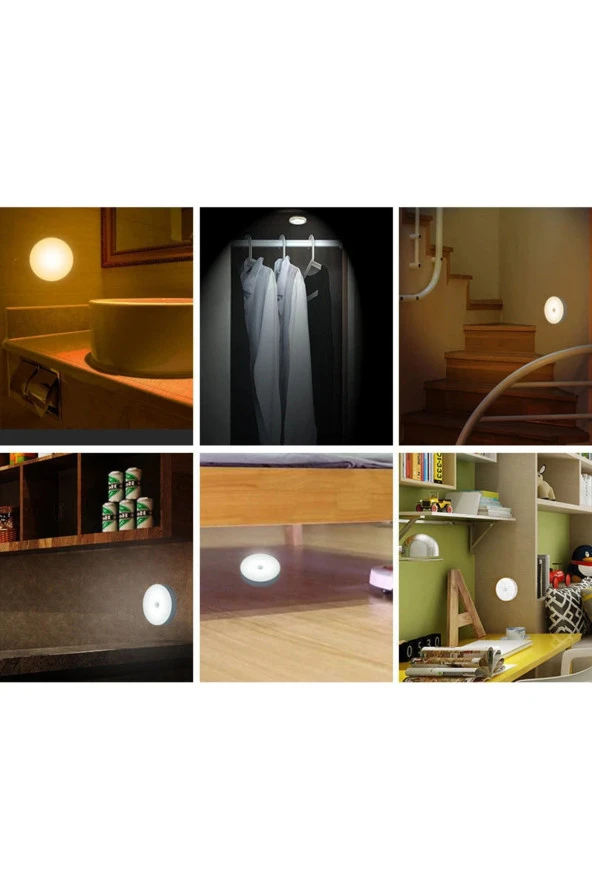BY-LAMP Hareket Sensörlü Usb Şarjlı Mıknatıslı Led Işık Lamba Dolap Içi Ev Çekmece Gece Lambası Aydınlatma - 3