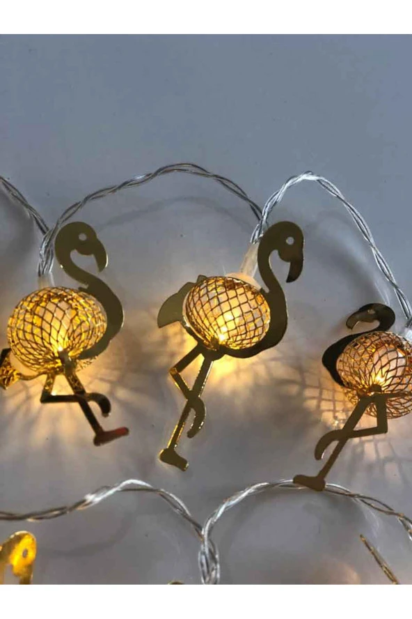 BY-LAMP Gold Flamingo Süsleme Işıkları - 4