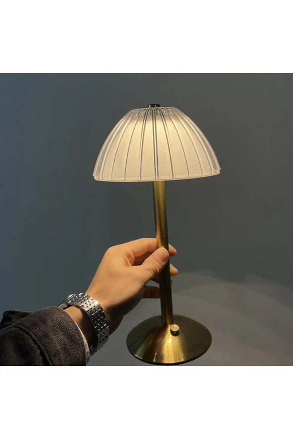 BY-LAMP Oval Şapkalı Kristal Masa Lambası Dokunmatik 3 Işık Rengi Dim Edilebilir ürün görseli 1