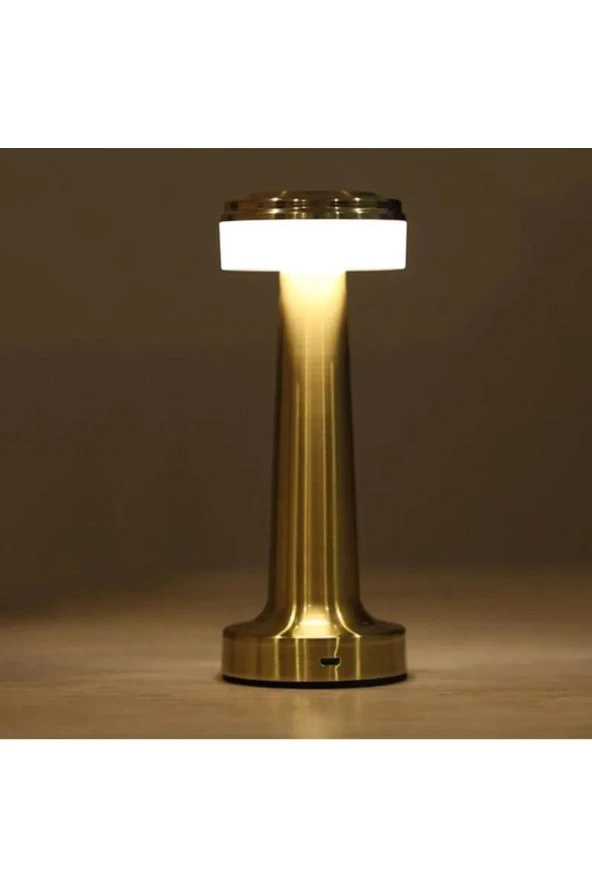 BY-LAMP Gold Masa Lambası Dokunmatik 3 Işık Rengi Dim Edilebilir