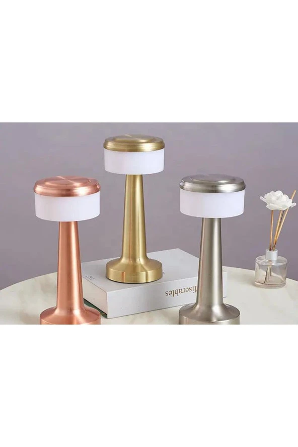 BY-LAMP Gold Masa Lambası Dokunmatik 3 Işık Rengi Dim Edilebilir - 2