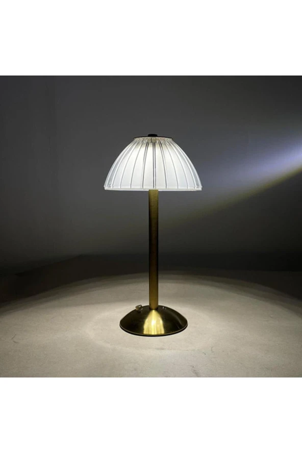 BY-LAMP Oval Şapkalı Kristal Masa Lambası Dokunmatik 3 Işık Rengi Dim Edilebilir - Resim 2