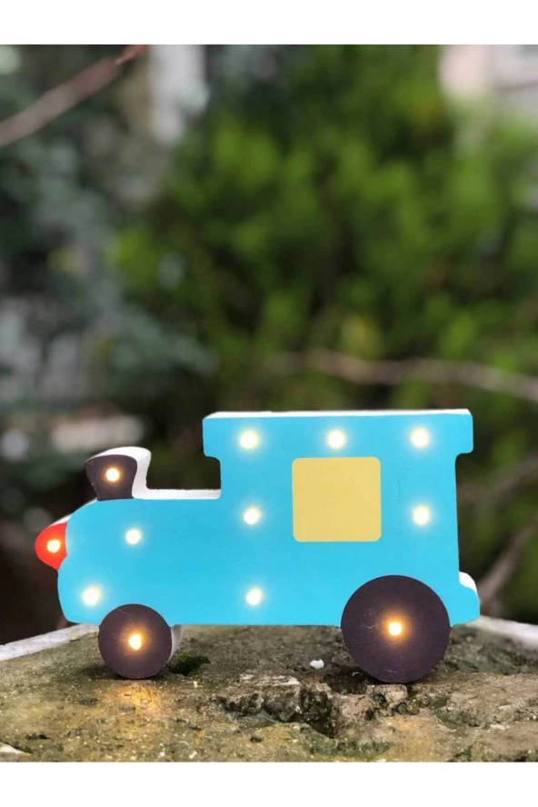 BY-LAMP Işıklı Ahşap Araba Lamba ürün görseli 1