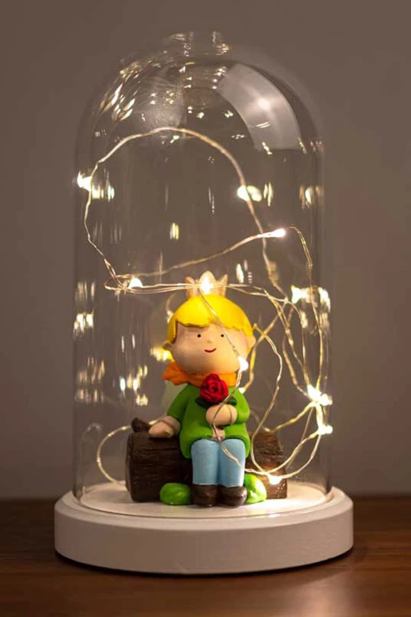 BY-LAMP Küçük Prens Led Işıklı Lamba Çocuk Hediyesi Le Petit Prince Figürlü Gece Lambası - Resim 3