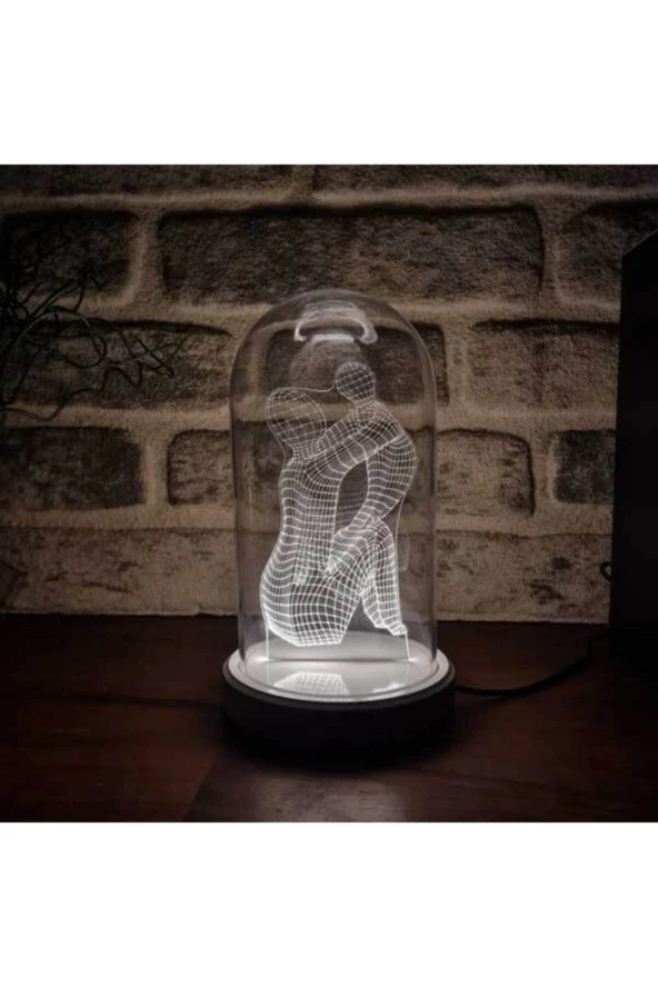 BY-LAMP Led Işıklı Fanus Anneler Gününe Hediye Led Gece Lambası - 2