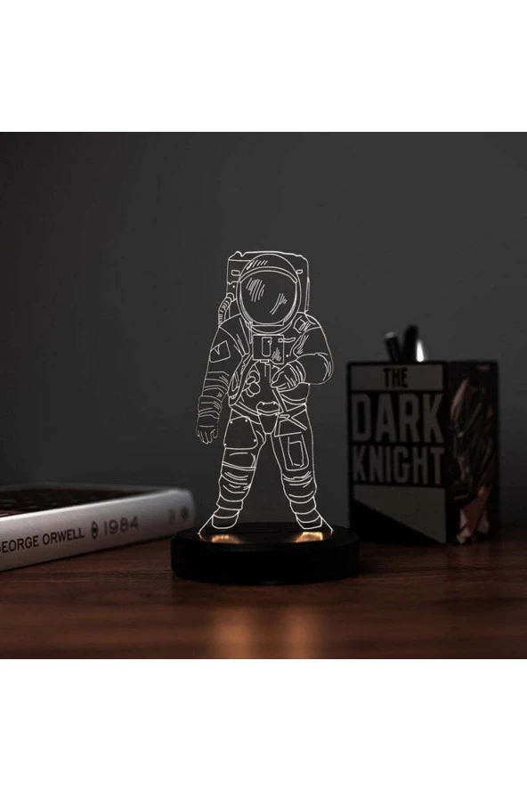 BY-LAMP Astronot Masa Lambası Akrilik 3D Hediye Led Gece Lambası