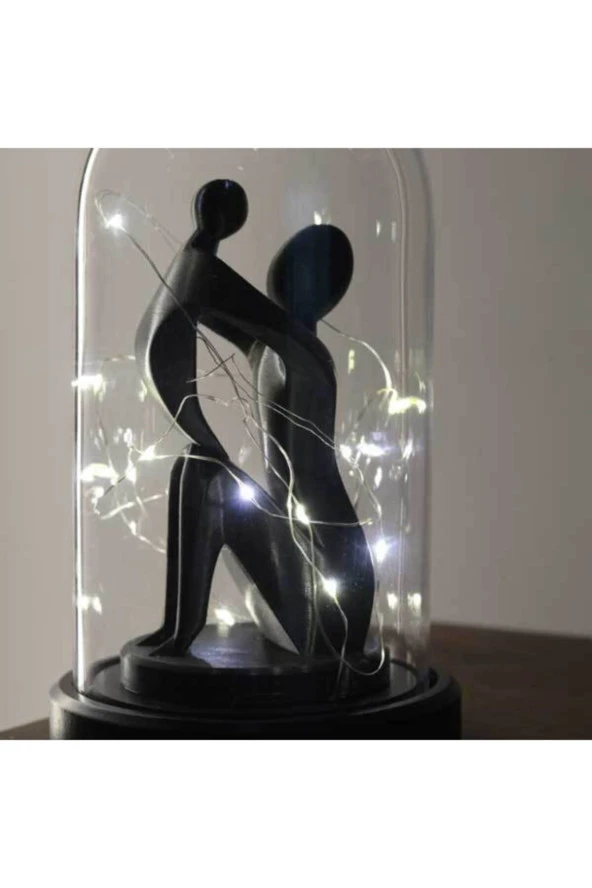 BY-LAMP Led Işıklı Anneler Günü Hediyesi Gece Lambası Siyah Taban - Resim 4