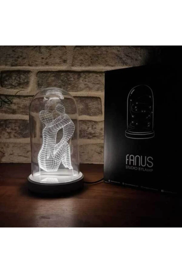 BY-LAMP Led Işıklı Fanus Anneler Gününe Hediye Led Gece Lambası - 3