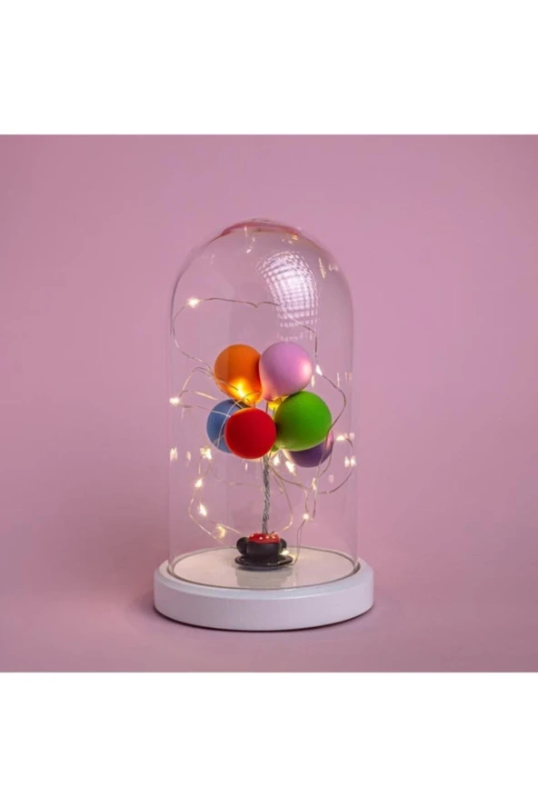BY-LAMP Işıklı Fanus Renkli Balon Figürlü Lamba Çocuk Odası Hediyesi Gece Lambası - 2