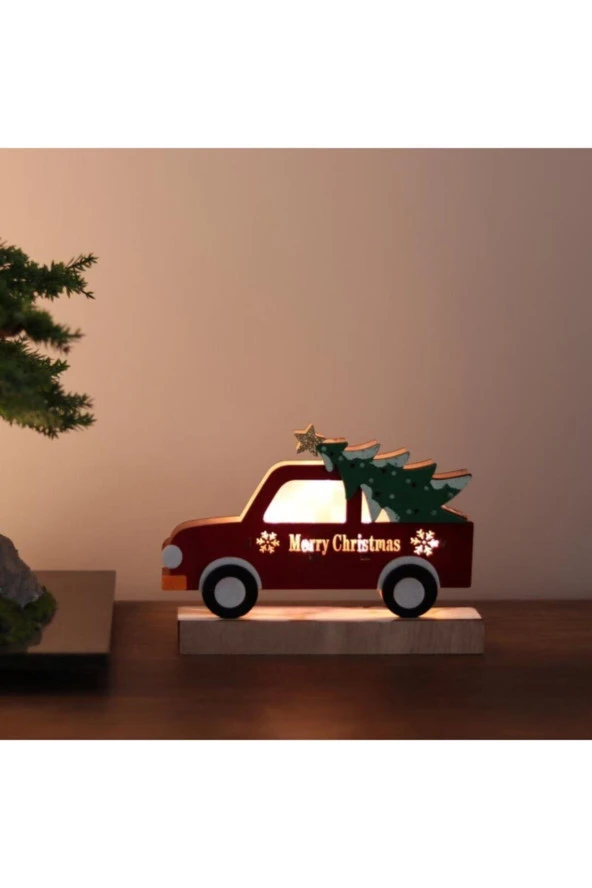 BY-LAMP Led Işıklı Çamağacı Yüklü Kamyonet - Resim 3