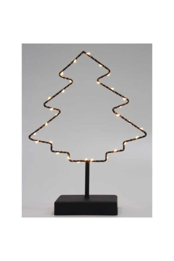 BY-LAMP Siyah Metal Çam Ağacı Ledli Dekor