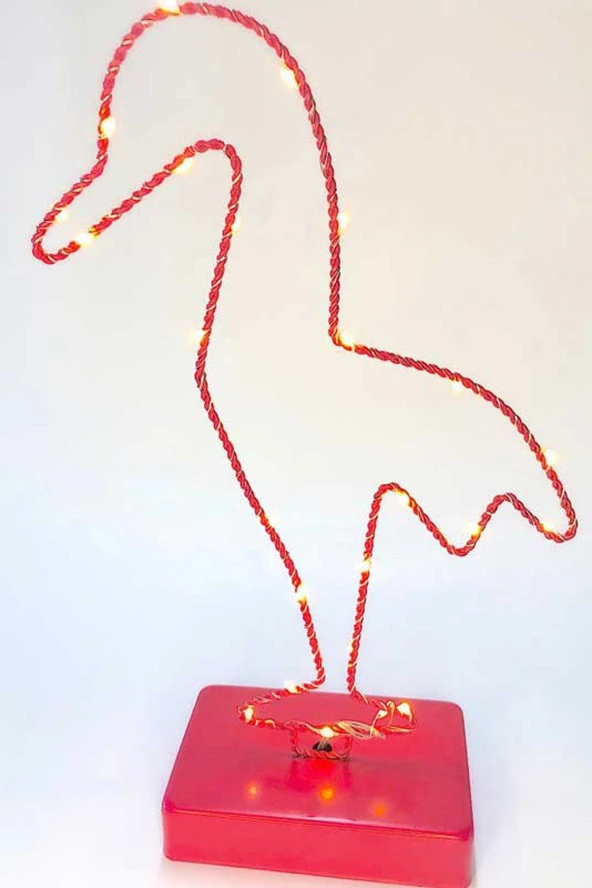 BY-LAMP Peri Ledli Metal Flamingo Masa Üstü Dekor - 2