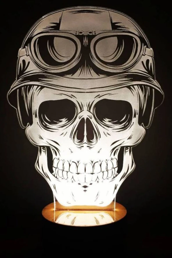 BY-LAMP Kurukafa Ve Motor Masa Lambası Ahşap Taban 7 Farklı Işık Renkli Gece Lambası Dekoratif Aydınlatma ürün görseli 1