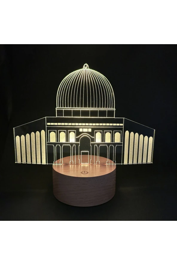 BY-LAMP 3 Boyutlu Kubbet-üs Sahra Figürlü Dekoratif Hediye Led Masa Lambası ürün görseli 1