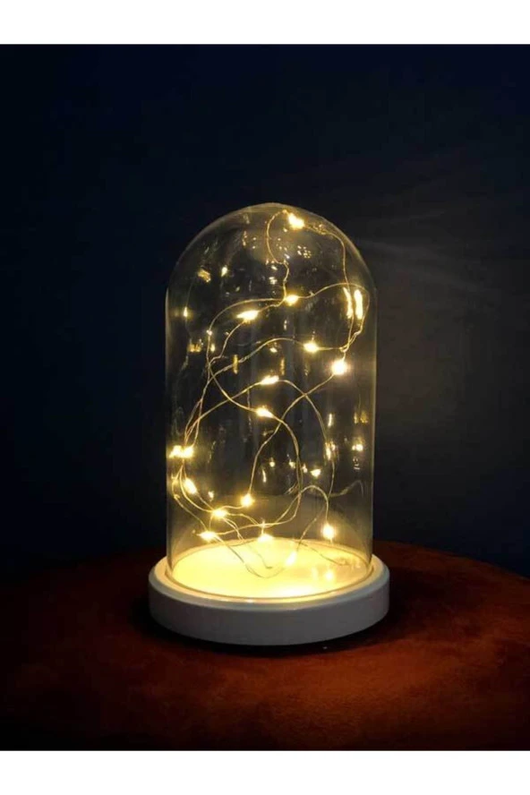 BY-LAMP Işıklı Fanus Günışığı Renk Led Gece Lambası Beyaz Taban ürün görseli 1