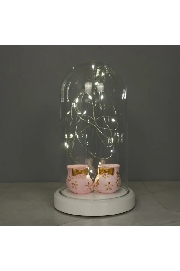 BY-LAMP Yeni Doğan Bebeğe Hediye Pembe Bebek Patiği Figürlü Lamba ürün görseli 1