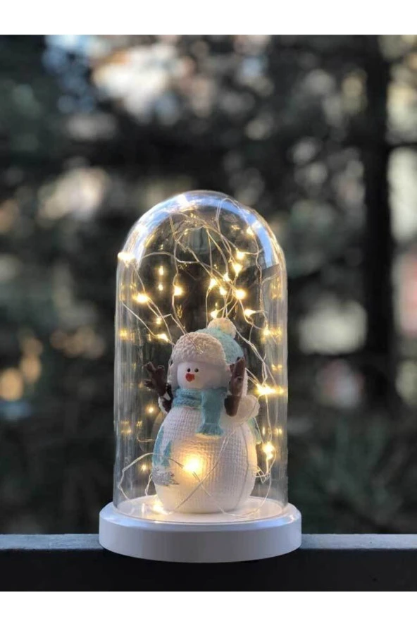 BY-LAMP Kardan Adam Figürlü Işıklı Led Lamba Kış Temalı Yeni Yıla Özel Hediye ürün görseli 1