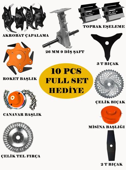 Wacker Pro Germany 10 In 1 Formula Series 20 Hp Sırt Tipi Tırpan Akrobat Çapa Aparatı Toprak Eşeleme Aparat - 4