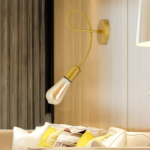 Apliqa Alegra Gold Yatak Odası-Yatak başı,Cafe,Restoran için Duvar Lambası Modern Aplik