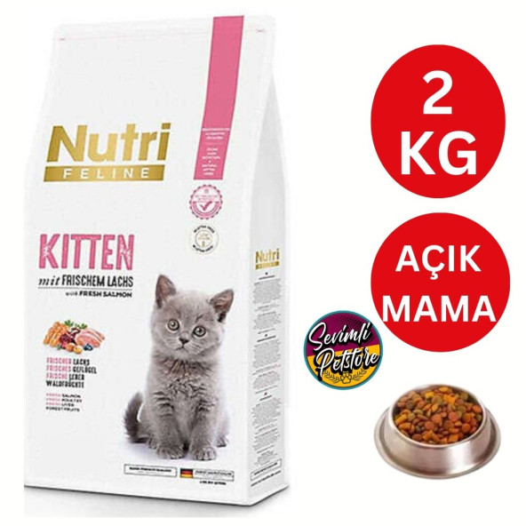 Nutri Feline Glutensiz Somonlu Düşük Tahıllı Açık Yavru Kedi Maması 2 Kg - 2