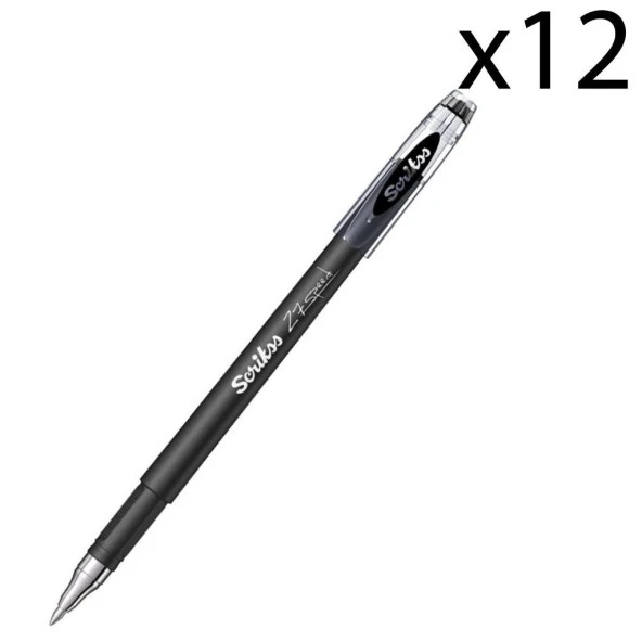 Scrikss Speed Gel Tükenmez Kalem 0.7 mm Siyah 12 Adet ürün görseli