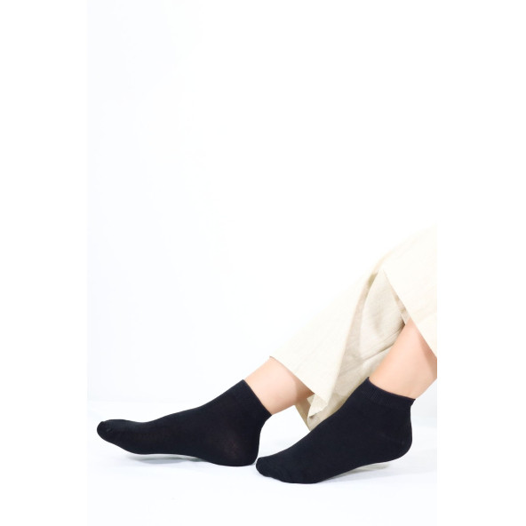 Kadın Kaliteli Bambu Patik Çorap (5 ADET) Dikişsiz Görünmez Parfümlü Kısa Model Çorap - 6