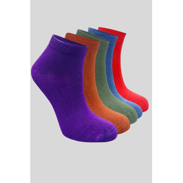 Kadın Kaliteli Bambu Patik Çorap (5 ADET) Dikişsiz Görünmez Parfümlü Kısa Model Çorap - 3