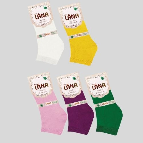 Kadın Kaliteli Bambu Patik Çorap (5 ADET) Dikişsiz Görünmez Parfümlü Kısa Model Çorap - 5