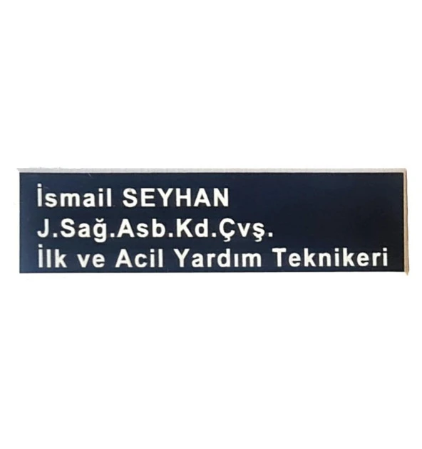 Yaka İsimliği - Arkası İğneli - Sağlık Personeli İsimliği - 4