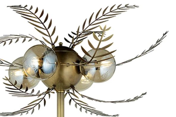 LampaLuce Alekos Modern Tasarım Yapraklı Lambader Sarı 160cm - 3