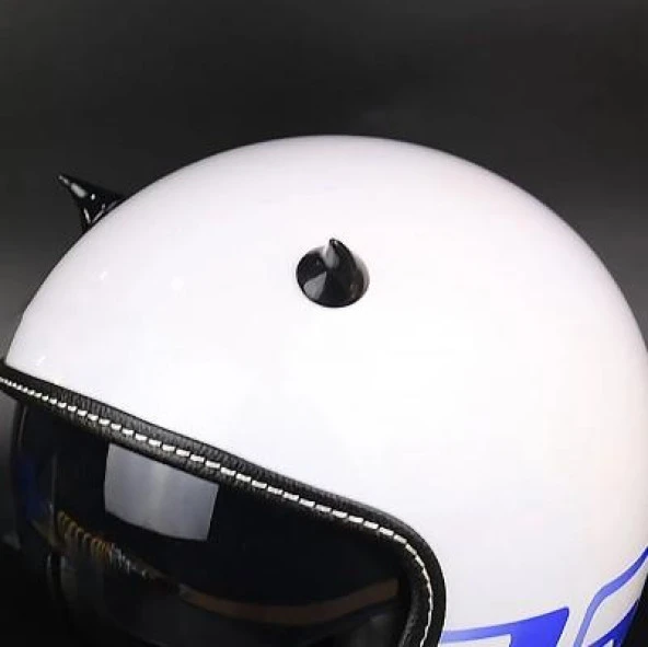 Tex Kask Süsü 3 Küçük Motosiklet Bisiklet Ve Kayak Boynuz Kask Süsü Siyah 1 Çift - 5