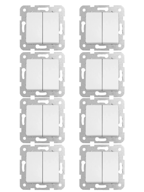 Viko Linnera Komütatör Beyaz 90440002 (Çerçeve Dahil) (8 Adet) ürün görseli 1