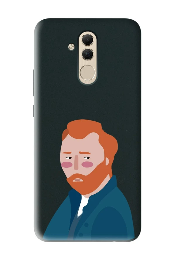 Huawei Mate 20 Lite Uyumlu Vincent Van Gogh Tasarımlı Siyah Lansman Telefon Kılıfı