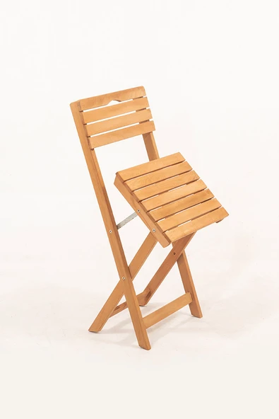 Meya Dekor Balkon Bahçe Mutfak 3'lü Bistro Set Katlanır 2 Sandalye 1 Masa - 3