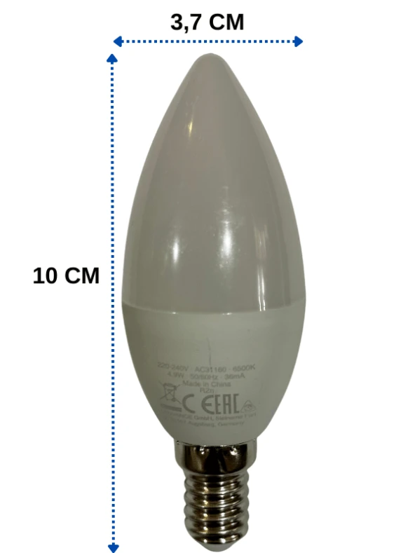 Osram 4,9W (40W) 6400K (Beyaz Işık) E14 Duylu Led Ampul (4 Adet) - Resim 4