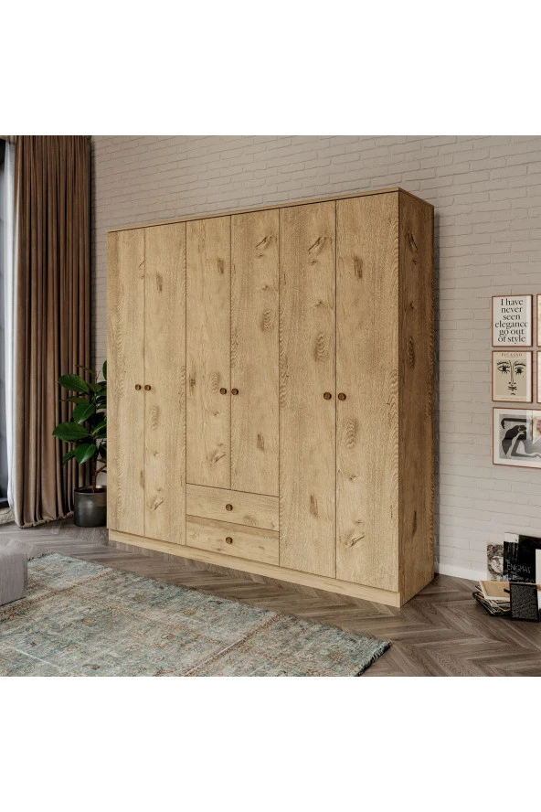 Venatto Diamont 6 Kapaklı Dolap(%100Mdf)