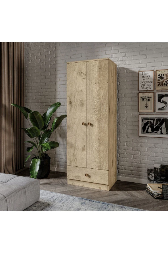 Venatto Diamont 2 Kapaklı Dolap (%100Mdf)