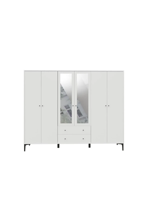 VENATTO Focus 6 Kapılı Aynalı Dolap (%100Mdf) - 2