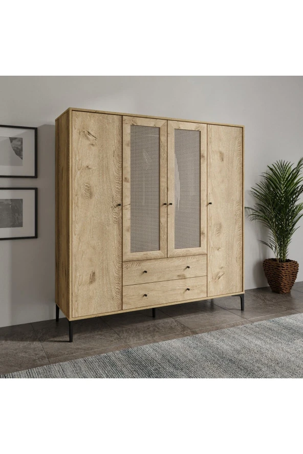 VENATTO Trio 4 Kapılı Dolap (%100Mdf)