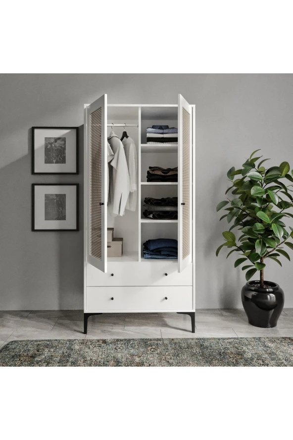 VENATTO Trio 2 Kapılı Dolap (%100Mdf) - 2