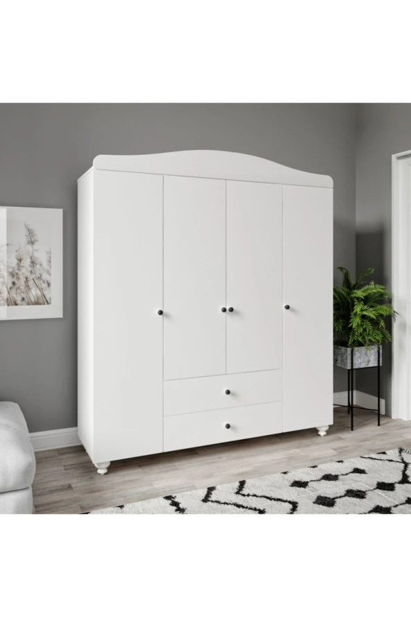 VENATTO Almina Dört Kapaklı Dolap(%100Mdf)