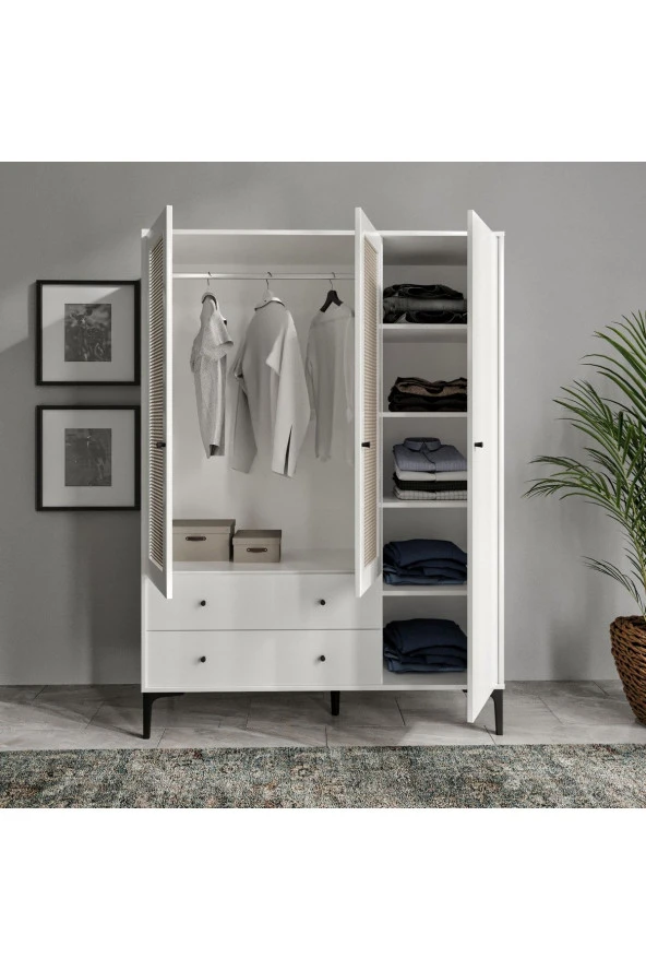 VENATTO Trio 3 Kapılı Dolap (%100Mdf) - 2